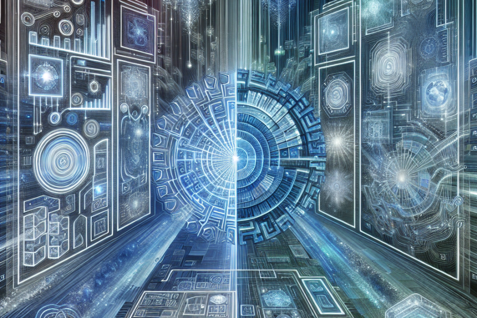 a digital art of a circular object with many squares and lines
